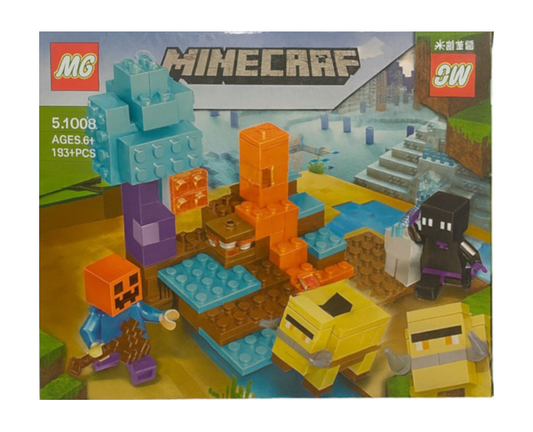 MG „Minecraf“ statybinių kaladėlių rinkinys – 185+ detalės